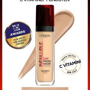 L'Oréal Paris Infaillible 32H Fresh Wear C Vitaminli Fondöten - 125 Natural Beige