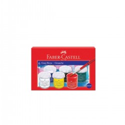 Faber 6 Renk Guaj Boya Şişe 160400