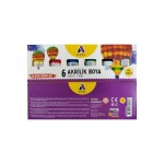 6 Renk Şişeli Akrilik Boya