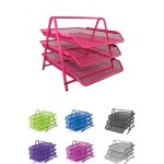 Bp413-11 Metal Perfore Evrak Rafı 3 Lu Sılver