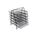 Metal Perfore Evrak Rafı 5'li Siyah